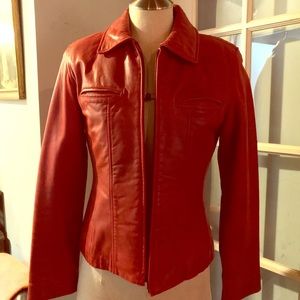 Soft as butter red leather jacket